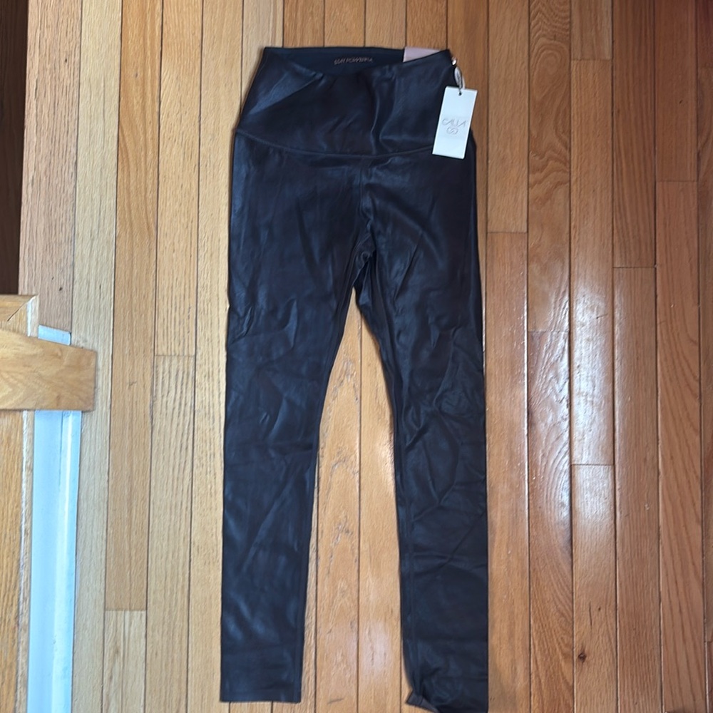 Calia Power Sculpt Faux Leather Leggings S High Rise Carrie Underwood